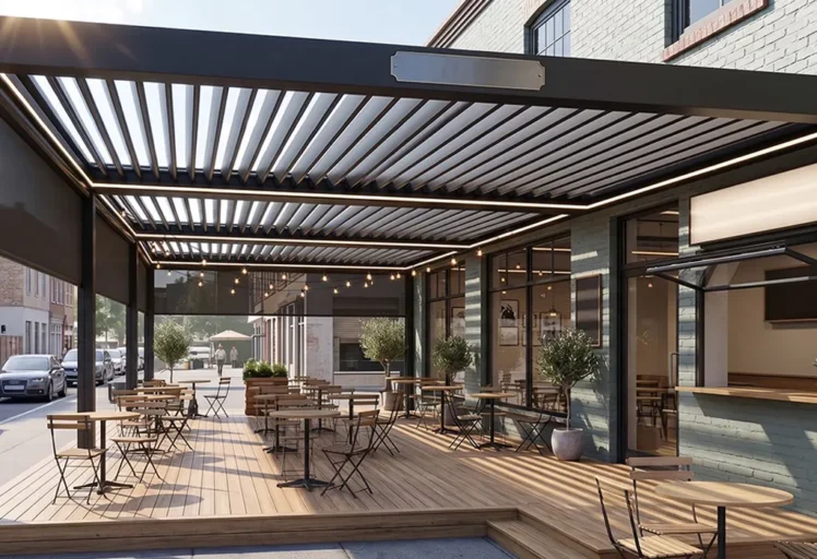 Automated Retractable Fabric Luxe Pergola