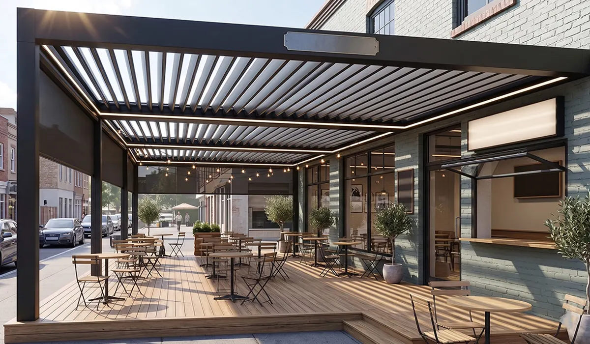 Automated Retractable Fabric Luxe Pergola