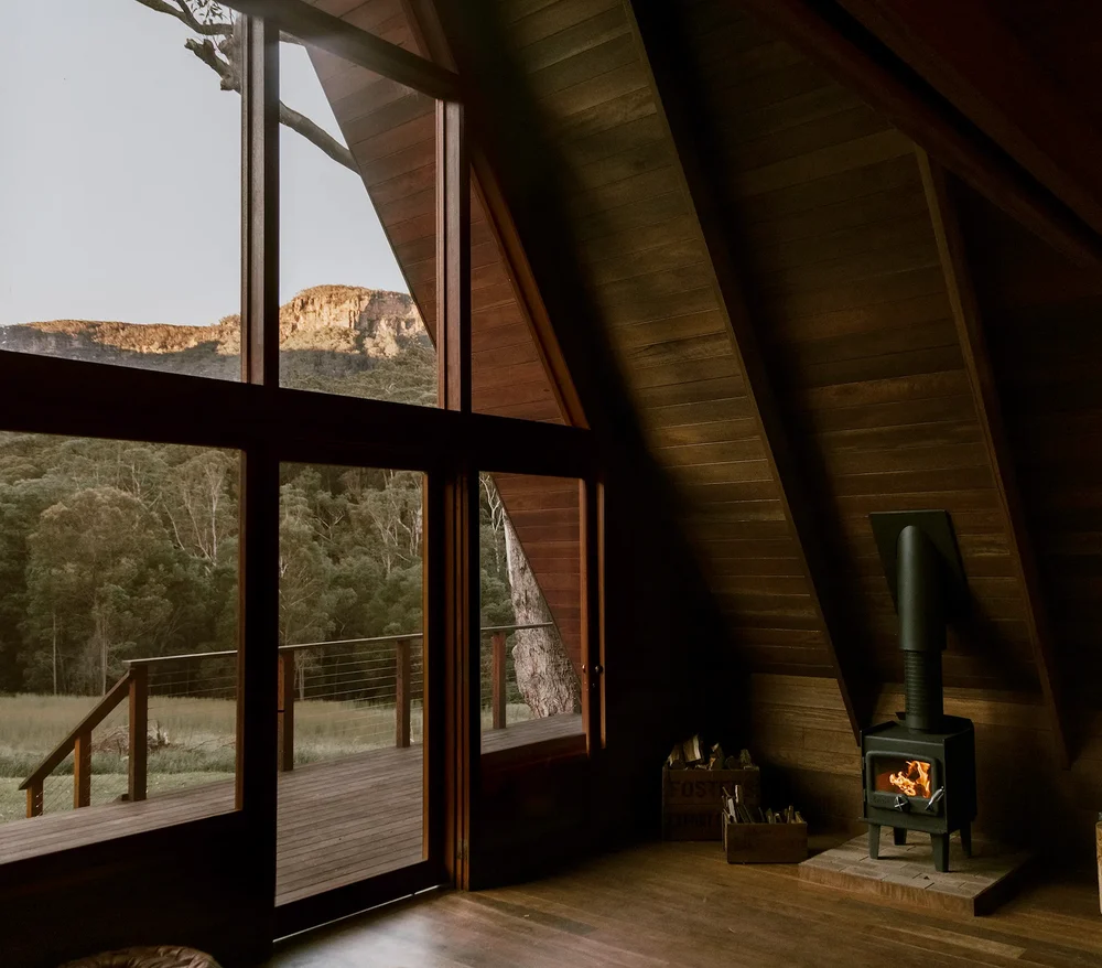 A-Frame Oak Wood Prefab Villa